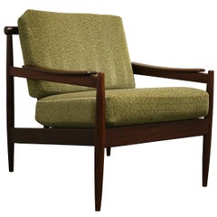 Midcentury Teak Wooden Scandinavian Lounge Chair, 1960s, Denmark