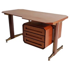 Midcentury Teak Writing Desk Made in Italy