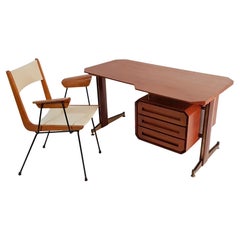 Midcentury Teak Writing Desk Made in Italy