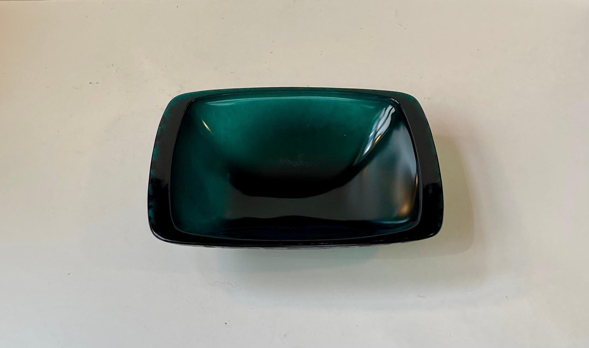 Mid-Century Modern Bol vert sarcelle du milieu du siècle par Per Lütken pour Kastrup/Holmegaard, années 1960 en vente