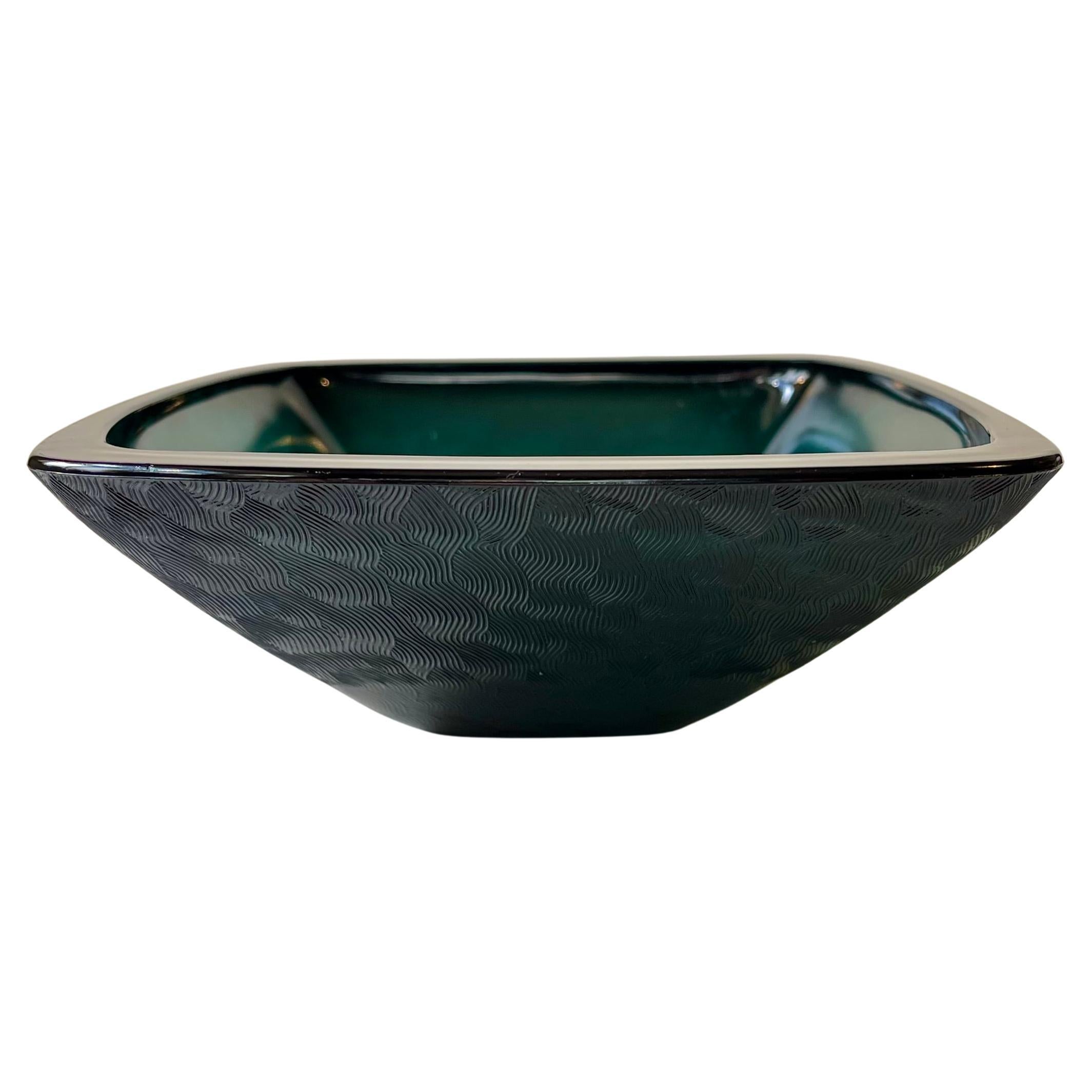 Midcentury Teal Green Bowl by Per Lütken for Kastrup/Holmegaard, 1960s
