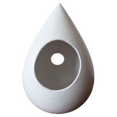 Midcentury Tear Drop Ceramic Ikebana Vase Sculpture, Japan 1960