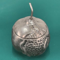 Midcentury Teghini Firenze Silver Plate Pomegranate Italian Ice Bucket, 1960s