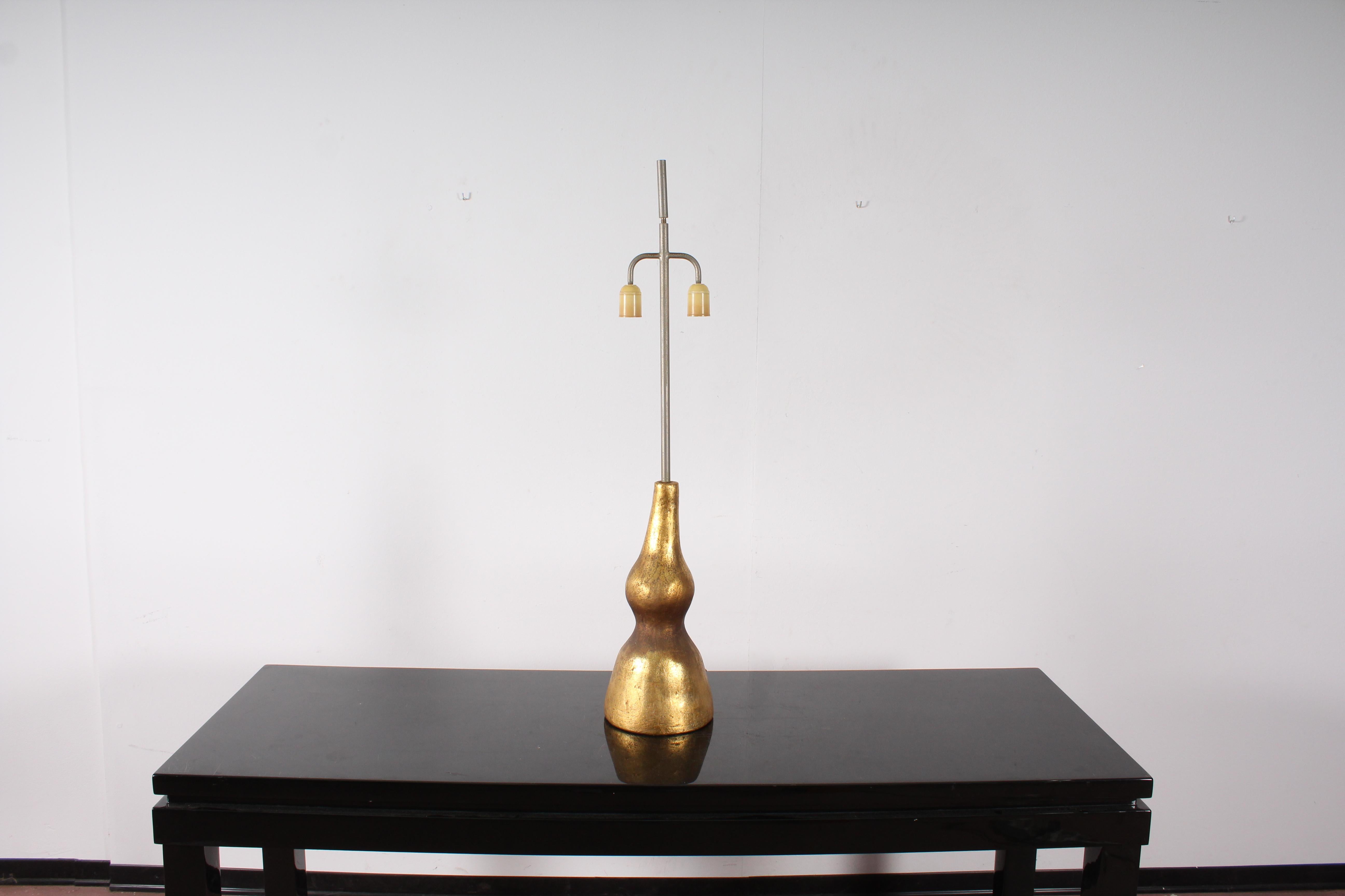 Midcentury    Bitossi Terracotta Gold-Plated Table Lamp , Italy, 1960s 5