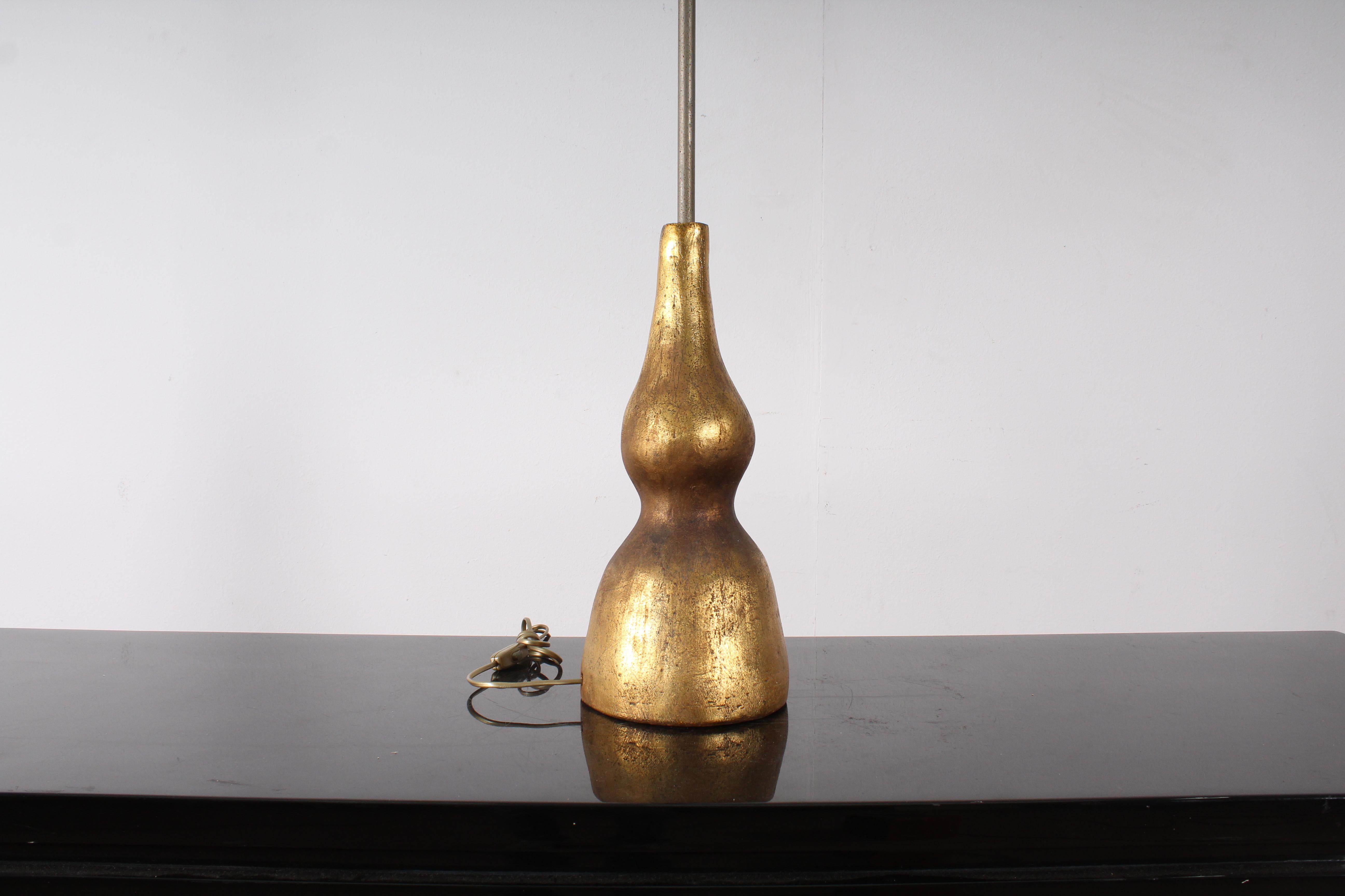 Midcentury    Bitossi Terracotta Gold-Plated Table Lamp , Italy, 1960s 3