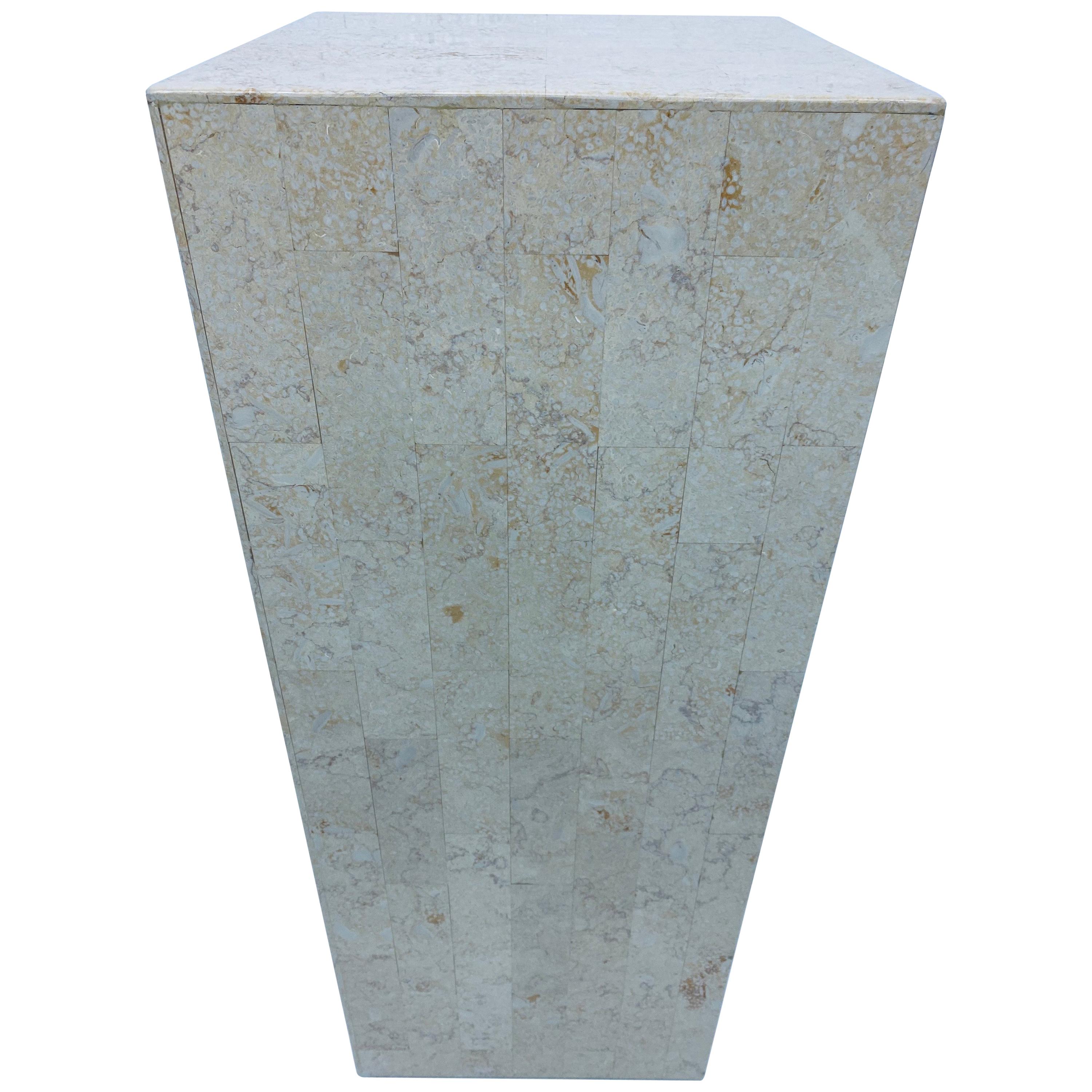 Midcentury Tessellated Stone Pedestal Table