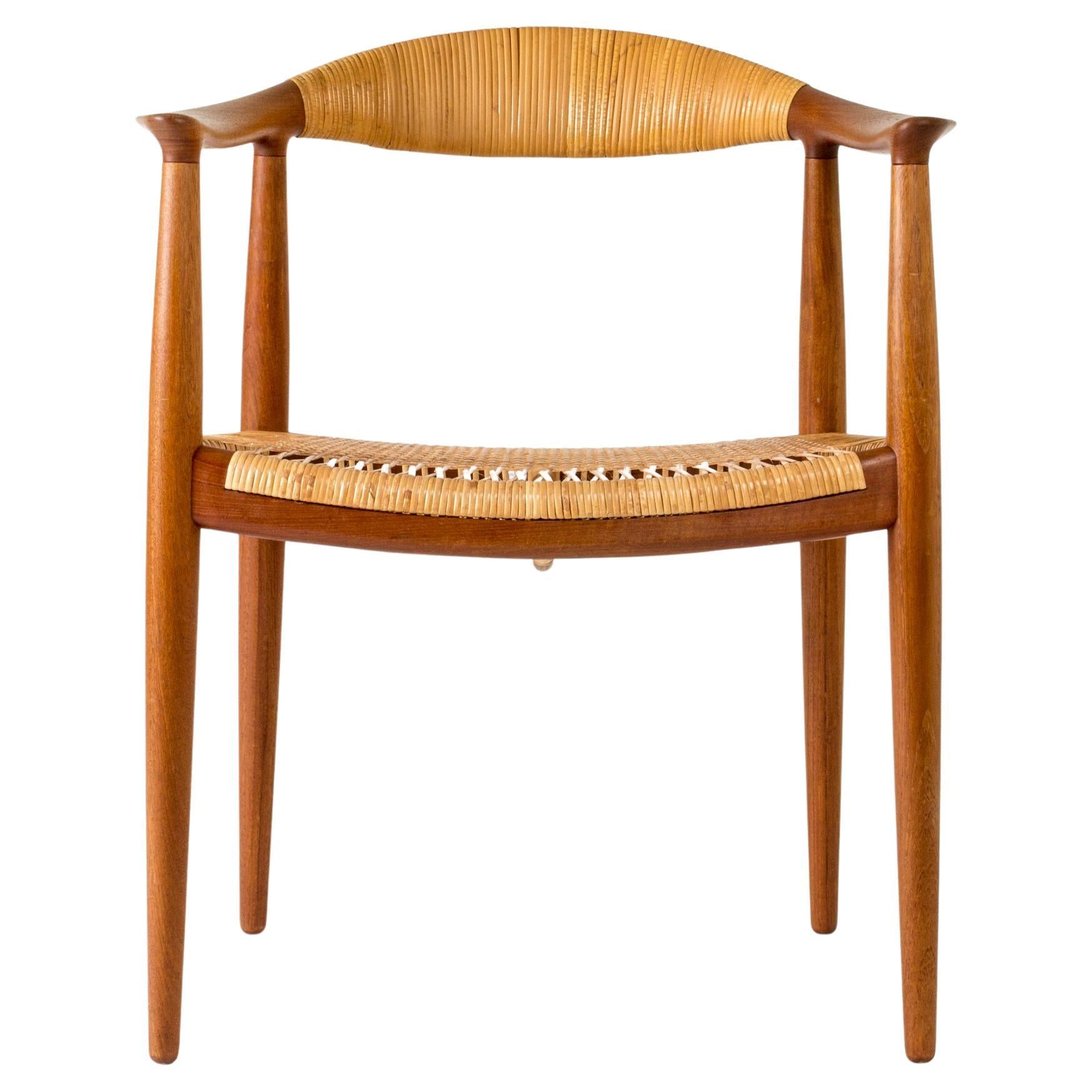 Midcentury "the Chair" Armchair by Hans J. Wegner, Denmark, 1950s For Sale