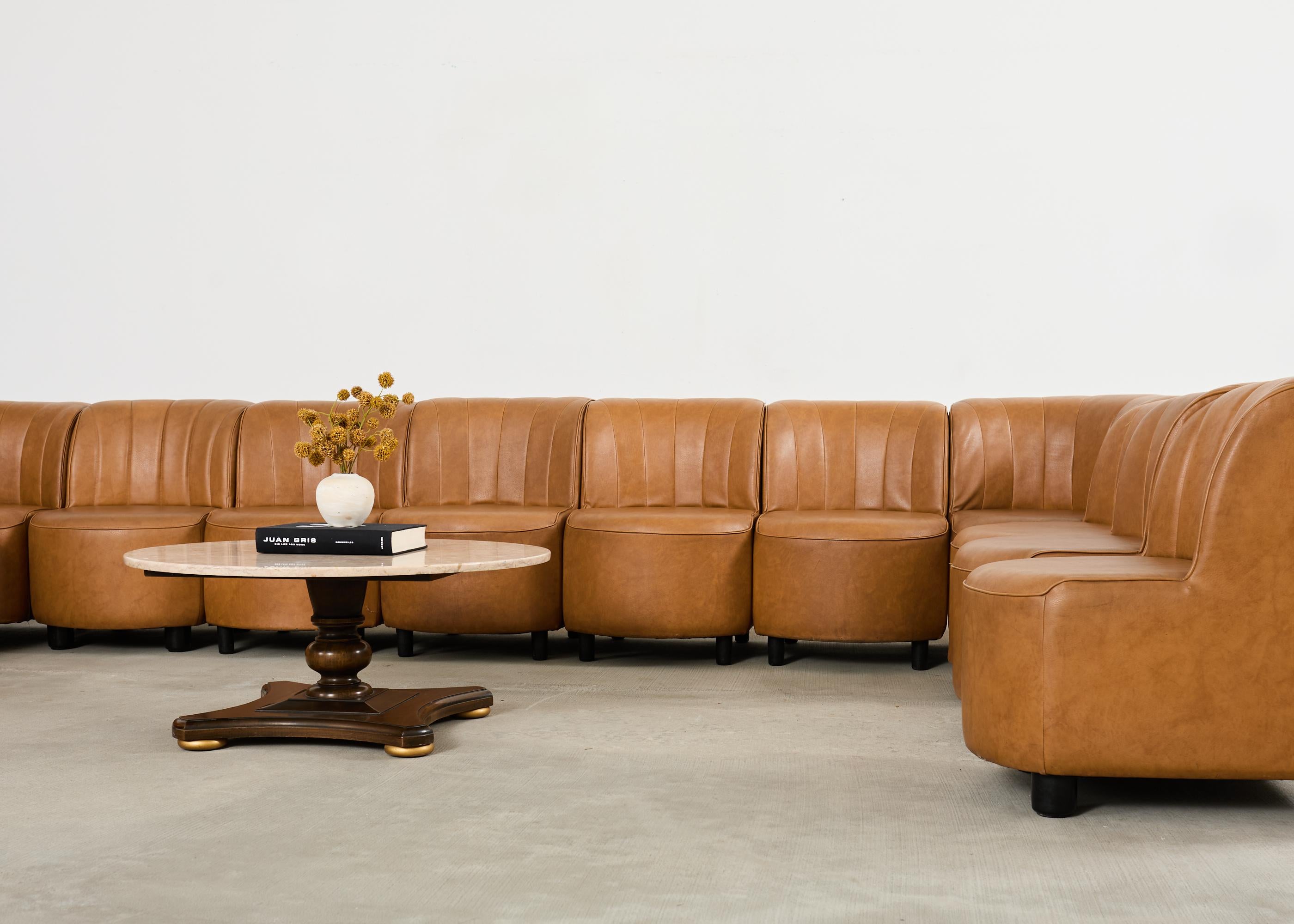 Midcentury 13 Piece Modular Sectional Sofa After Tito Agnoli For Sale 4