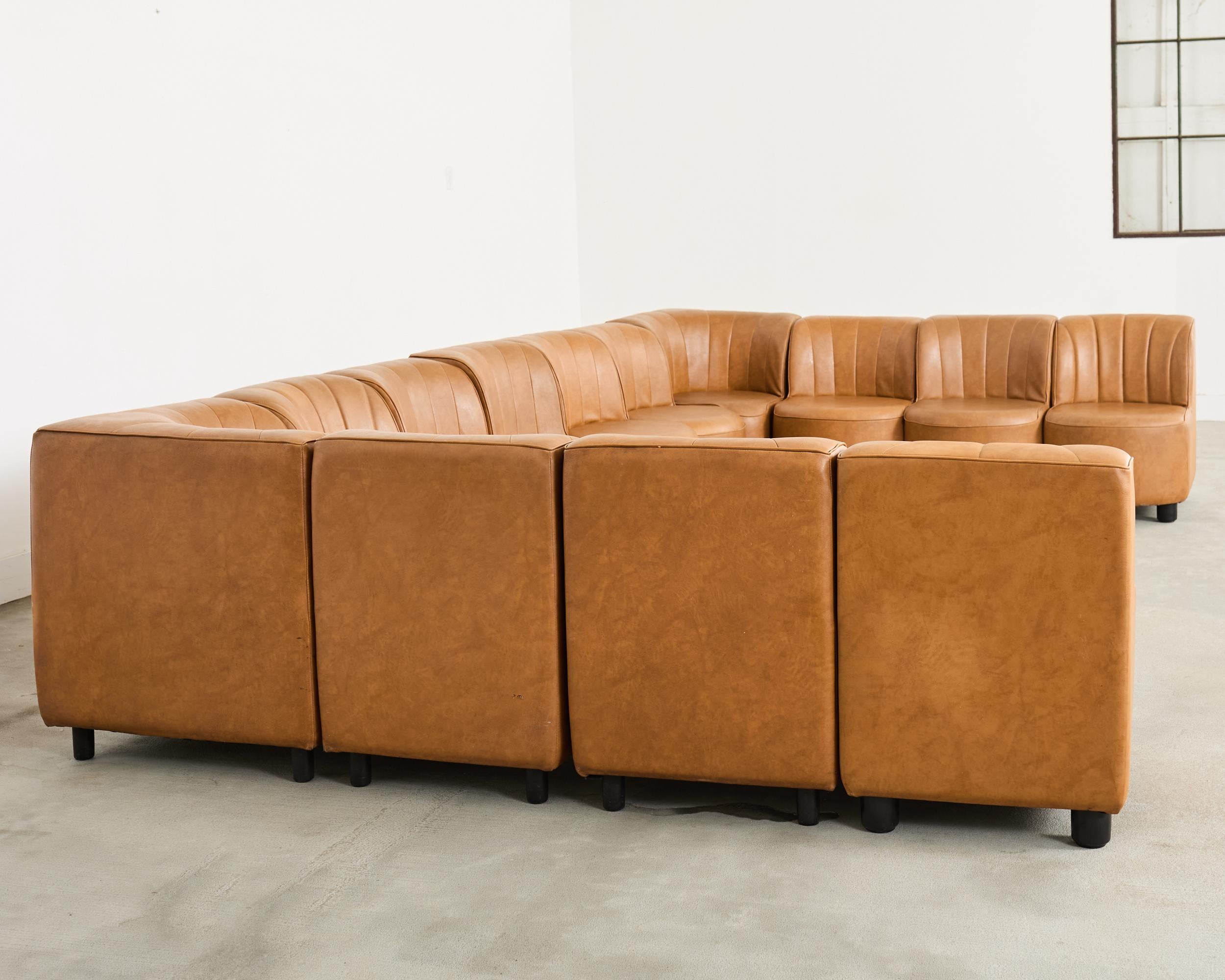 Midcentury 13 Piece Modular Sectional Sofa After Tito Agnoli For Sale 7
