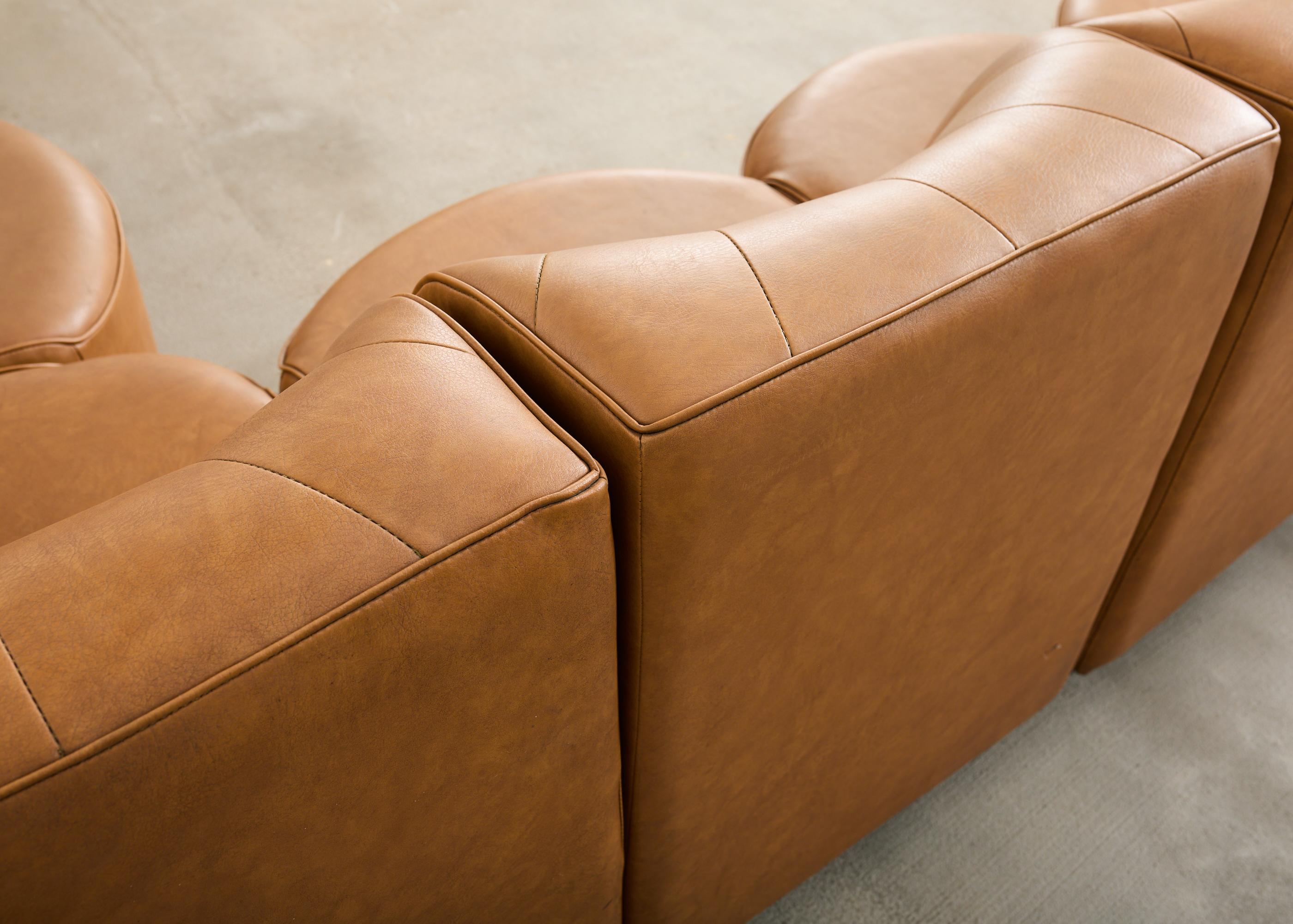 Midcentury 13 Piece Modular Sectional Sofa After Tito Agnoli For Sale 8