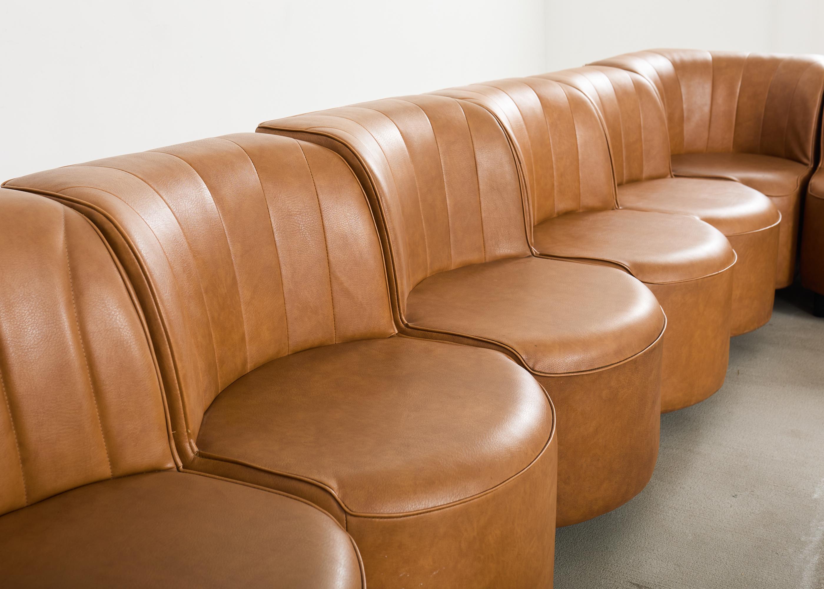 Midcentury 13 Piece Modular Sectional Sofa After Tito Agnoli For Sale 9