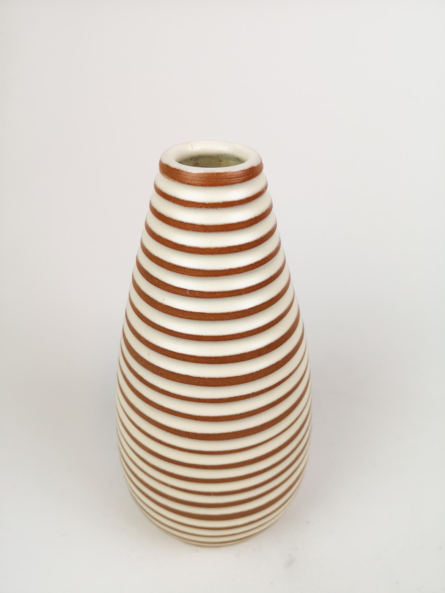 Midcentury Three Art Deco Ceramic Vases Upsala-Ekeby 