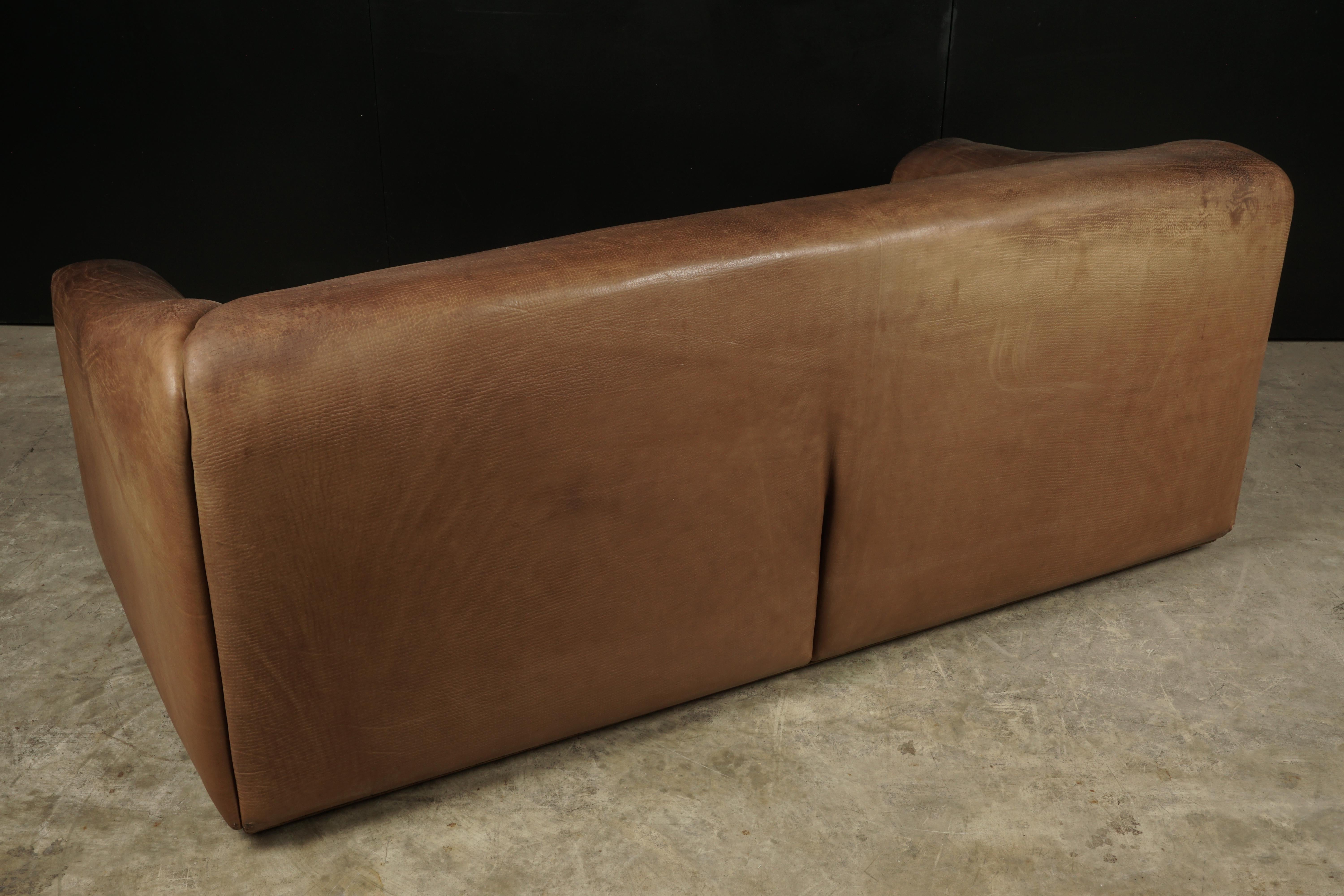 Three-Seat Leather Sofa Manufactured by De Sede, Switzerland, Model DS 47 1