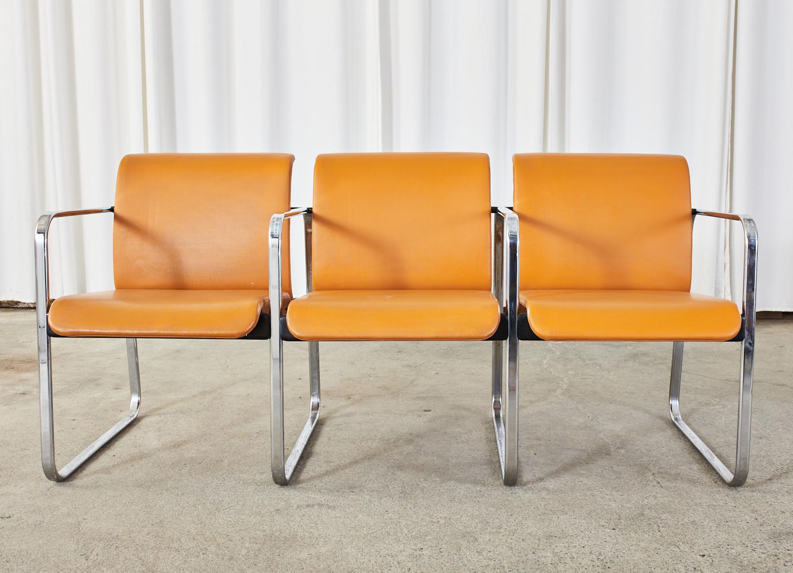 Sedie tandem a tre posti del Medioevo Peter Protzman Herman Miller in vendita 8