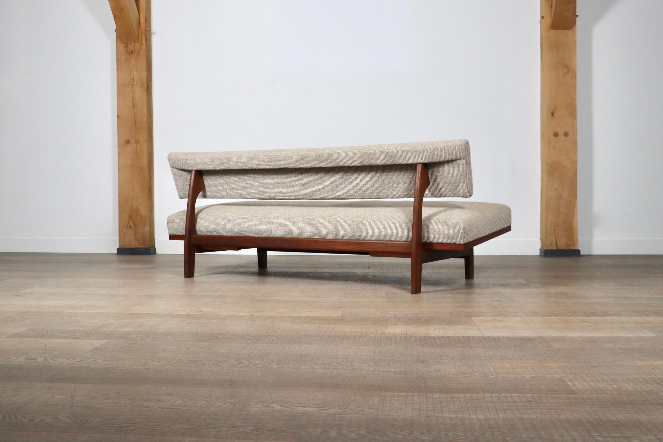 Mid-20th Century Midcentury Three Seater Sofa Bed Model 470 By Hans Bellman For Wilkhahn, 1964