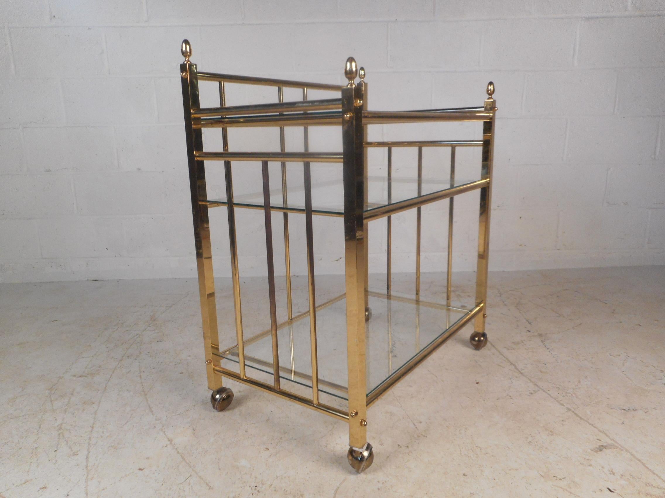 Midcentury Three-Tier Bar Cart (Metall)