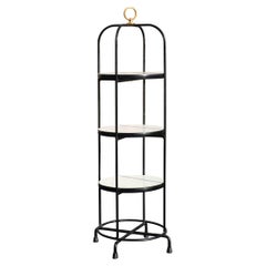 Midcentury Three-Tier Round Etagere