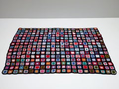 Midcentury Throw, Blanket, Handmade in Sweden, 1950s