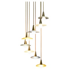 Midcentury Tiered Chandelier by Moe Light