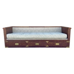 Midcentury Tiger Oak Daybed/Sofa by Marge Carson