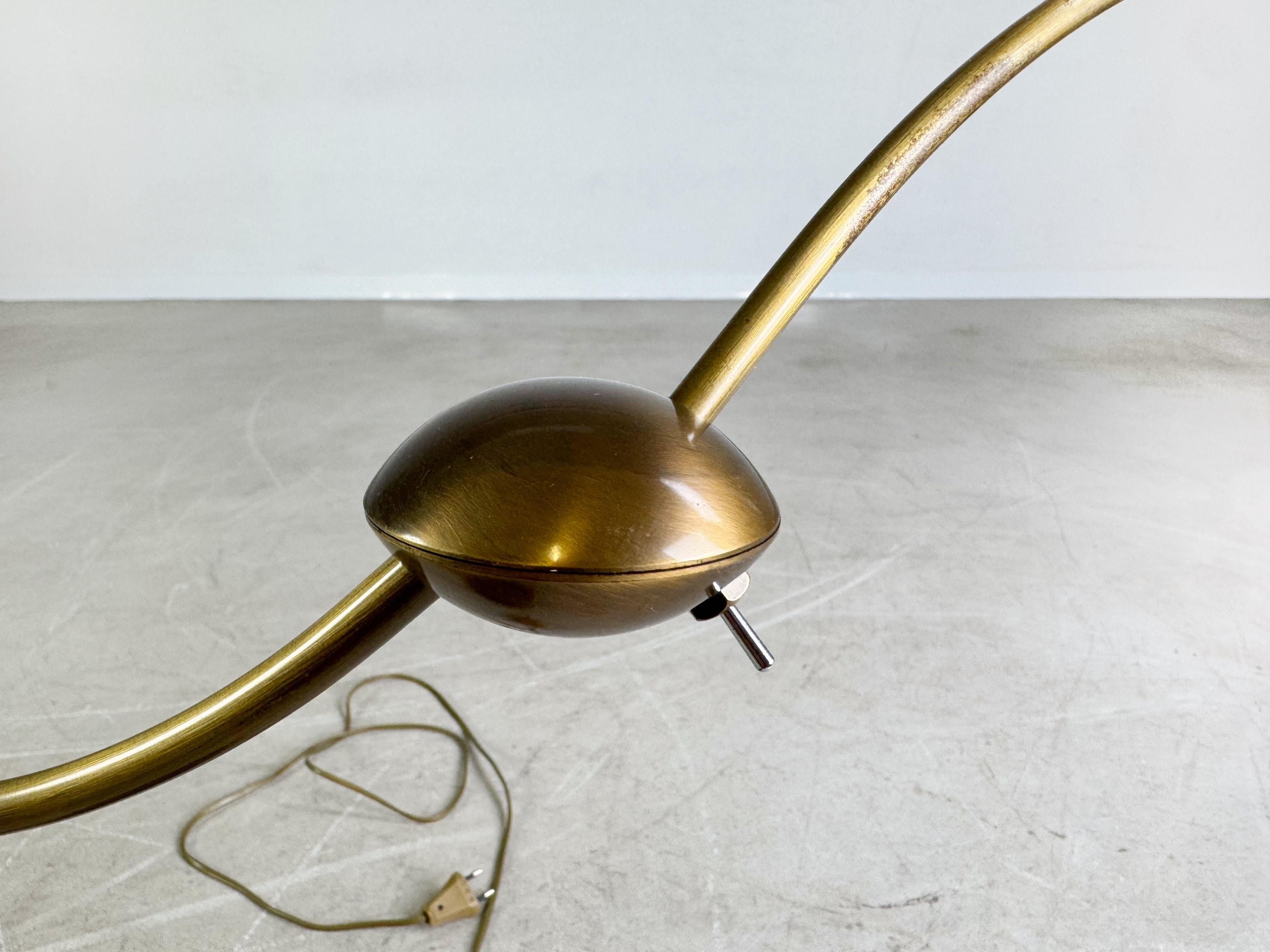 Sconosciuto Tischleuchte di metà secolo Schreibtischlampe Vintage Messing 1960 in vendita
