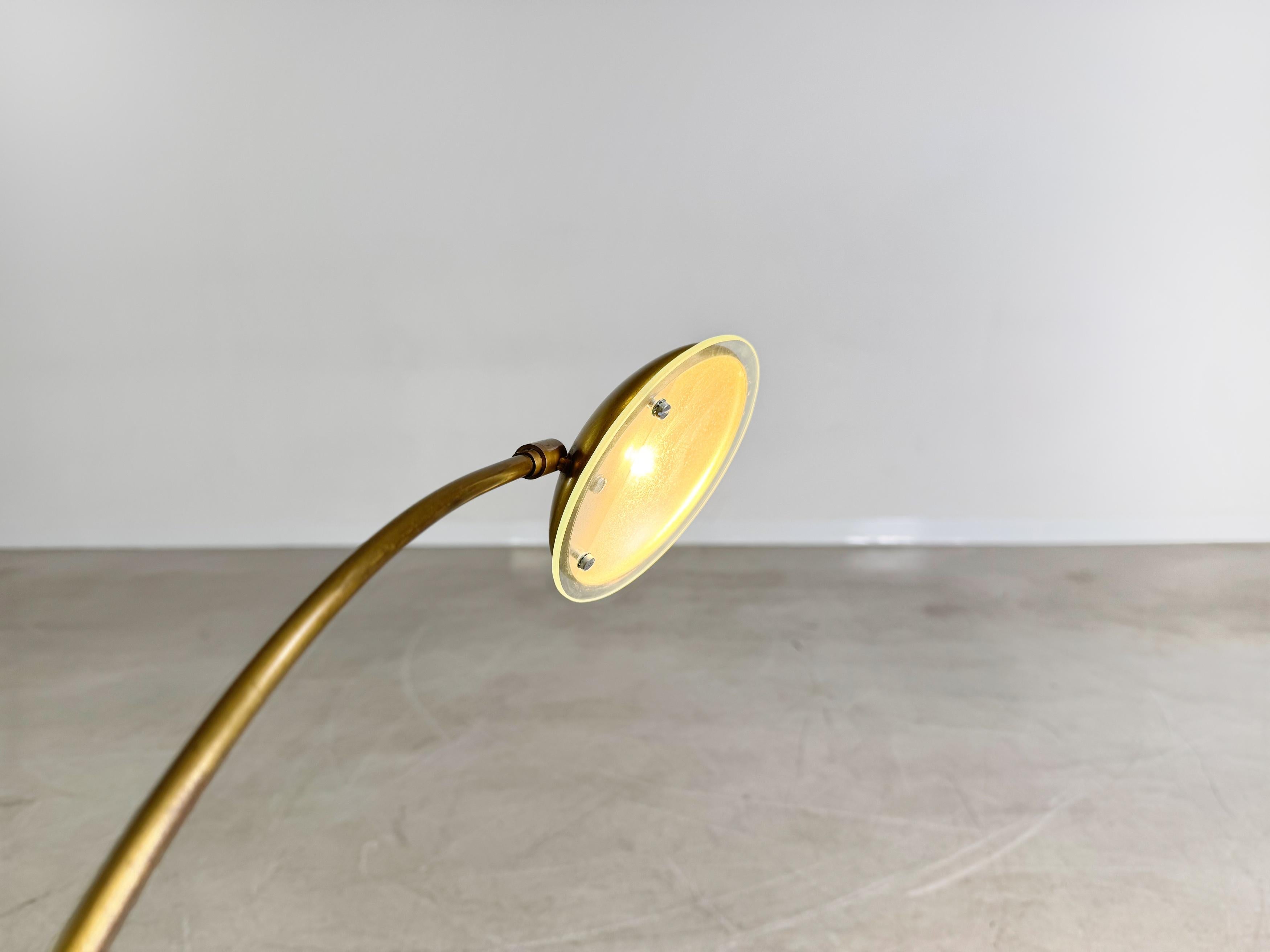 Tischleuchte di metà secolo Schreibtischlampe Vintage Messing 1960 in vendita 1