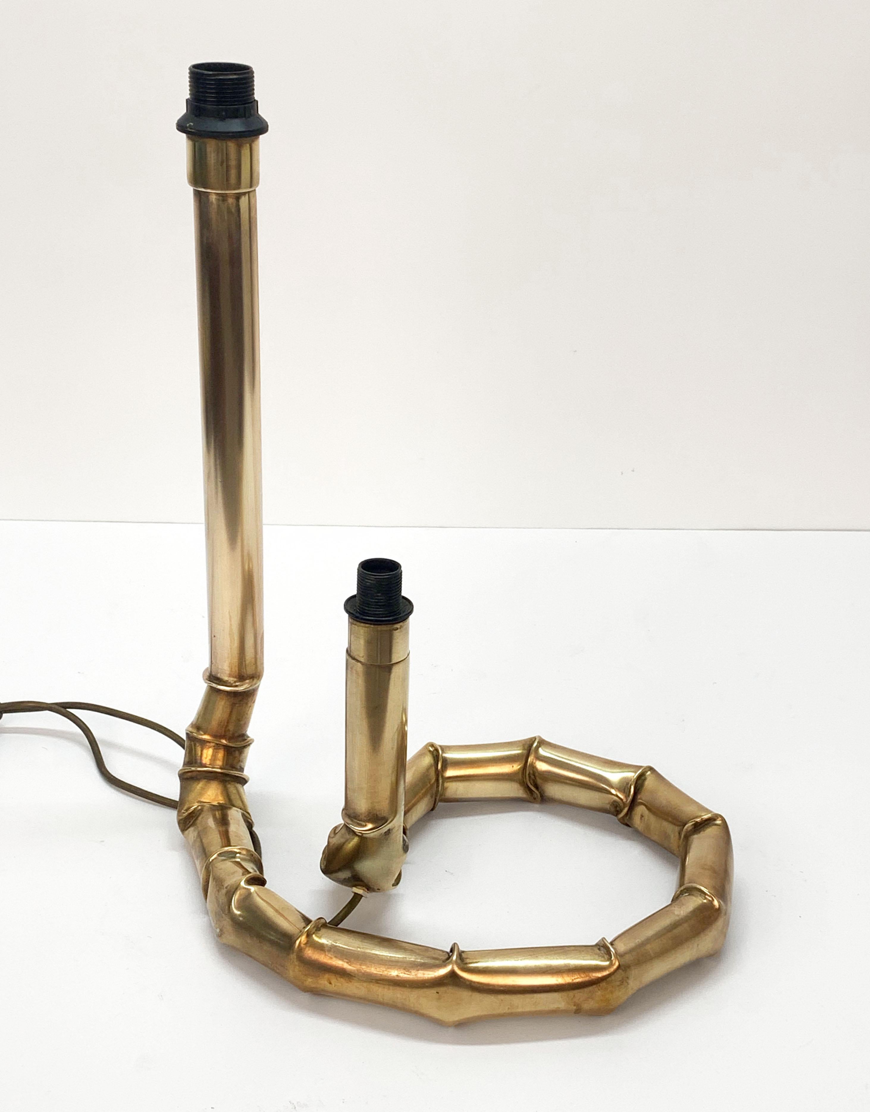 Midcentury Tommaso Barbi Brass Double Light Italian Table Lamp, 1960s 4