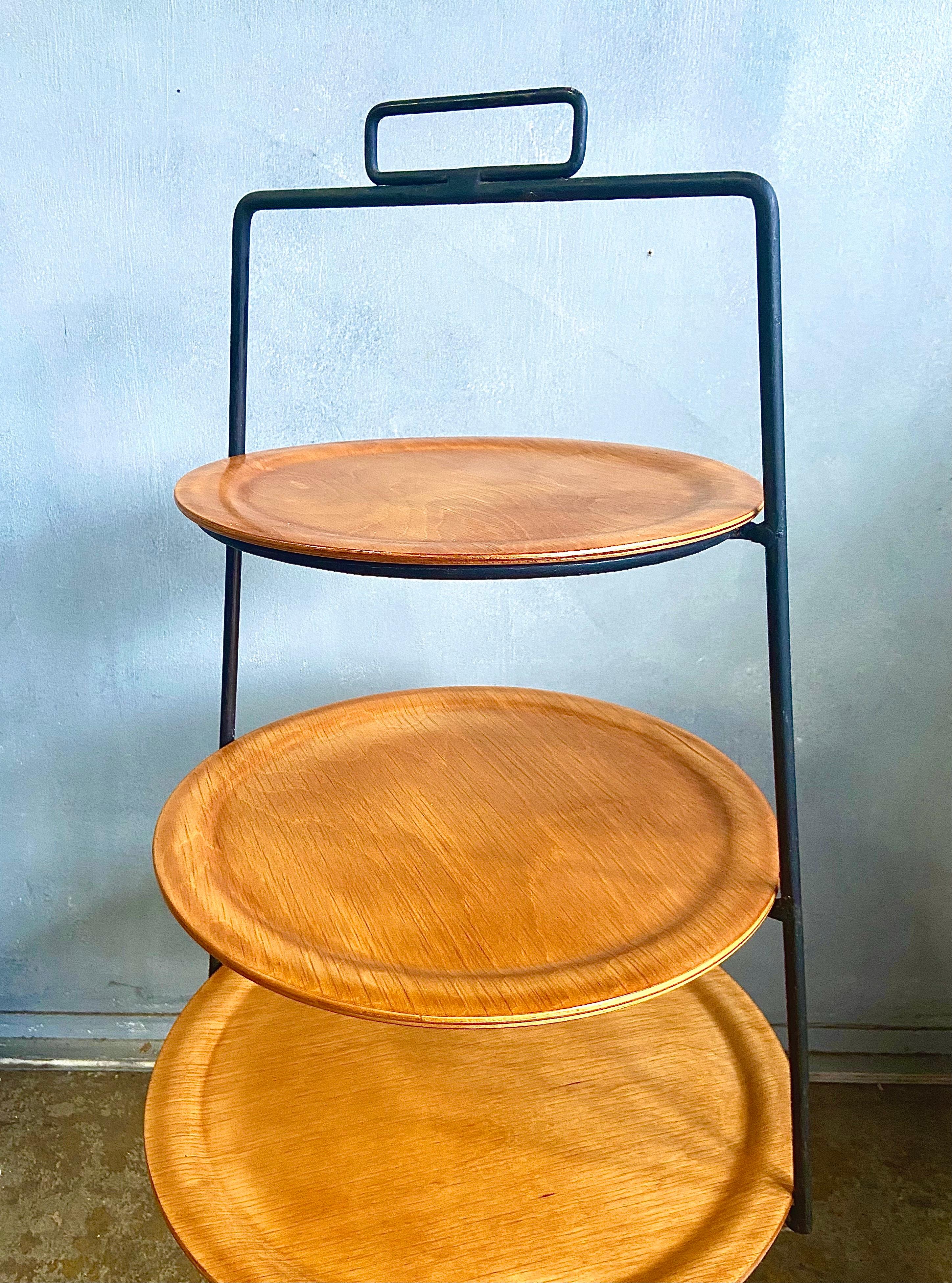 American Midcentury Tony Paul Three-Tier Plant Stand