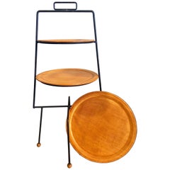 Vintage Midcentury Tony Paul Three-Tier Plant Stand