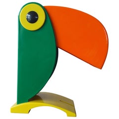 Vintage Midcentury Toucan Table Lamp for OTF Ferrari, Italy, 1960s