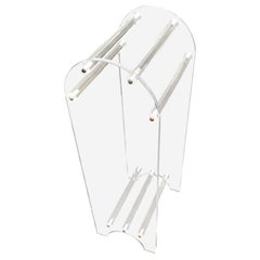 Midcentury Towel Rack of Thick Lucite