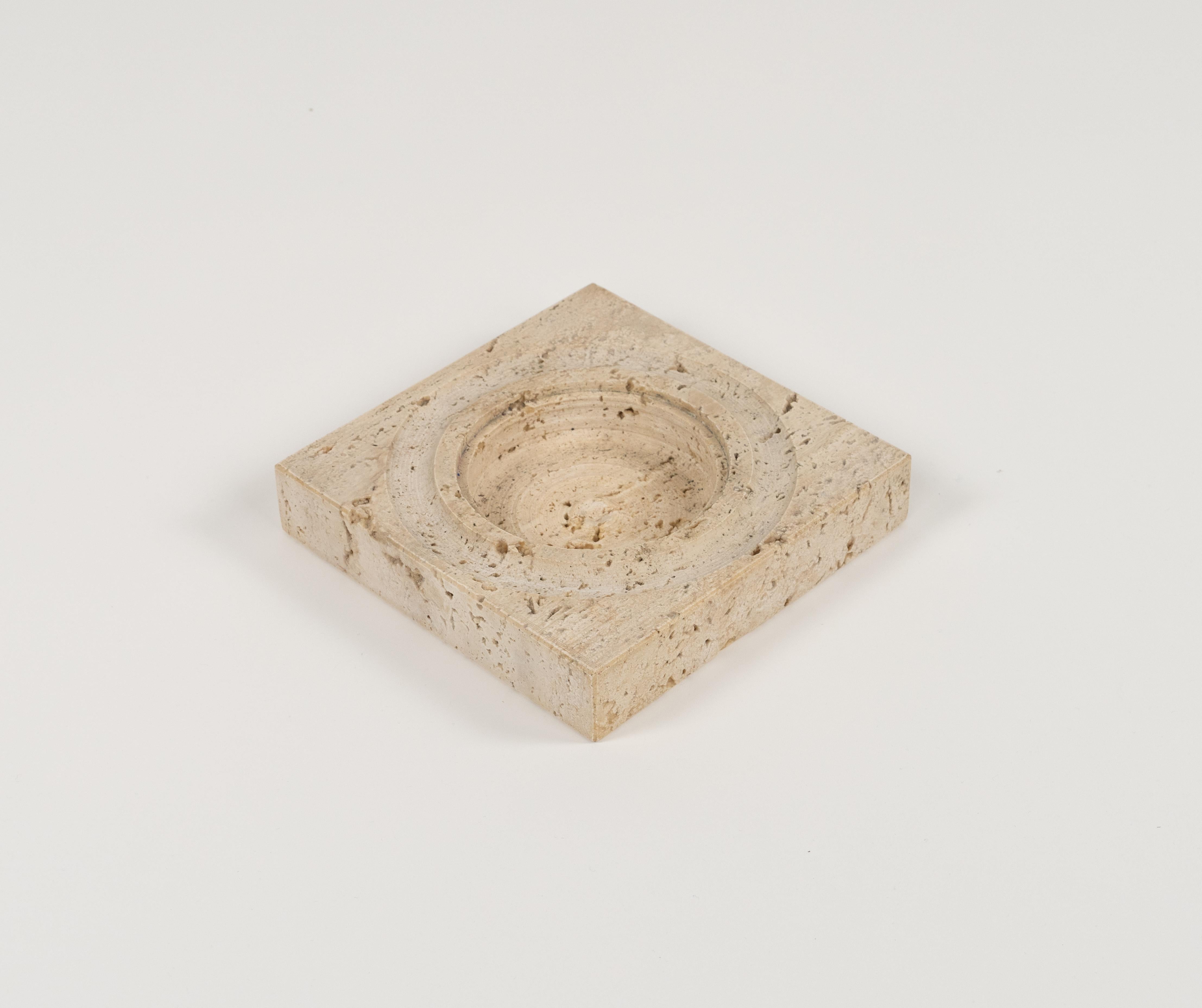 Midcentury Travertine Ashtray or Vide-Poche by Fratelli Mannelli, Italy 1970s For Sale 3