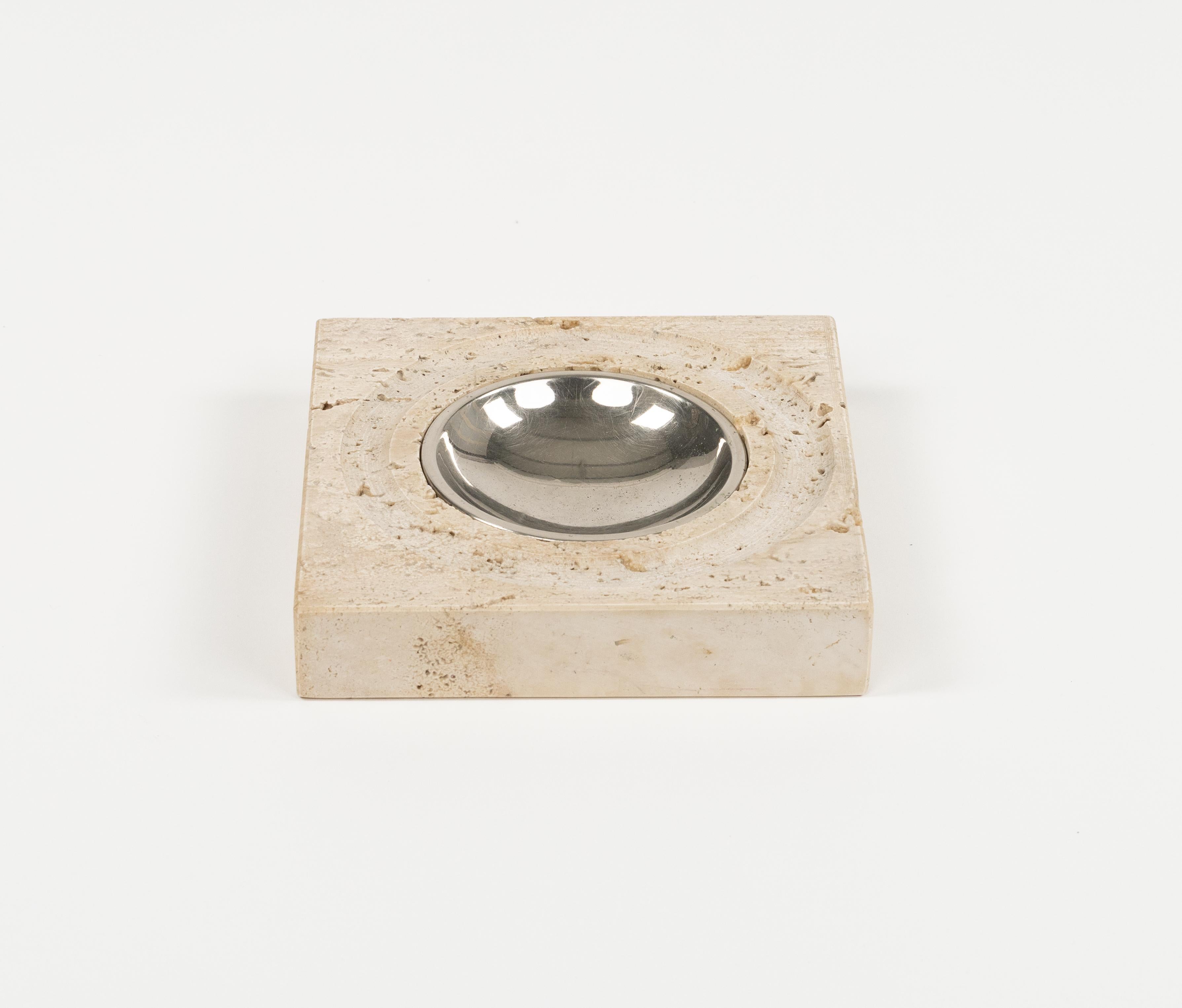Midcentury Travertine Ashtray or Vide-Poche by Fratelli Mannelli, Italy 1970s For Sale 4