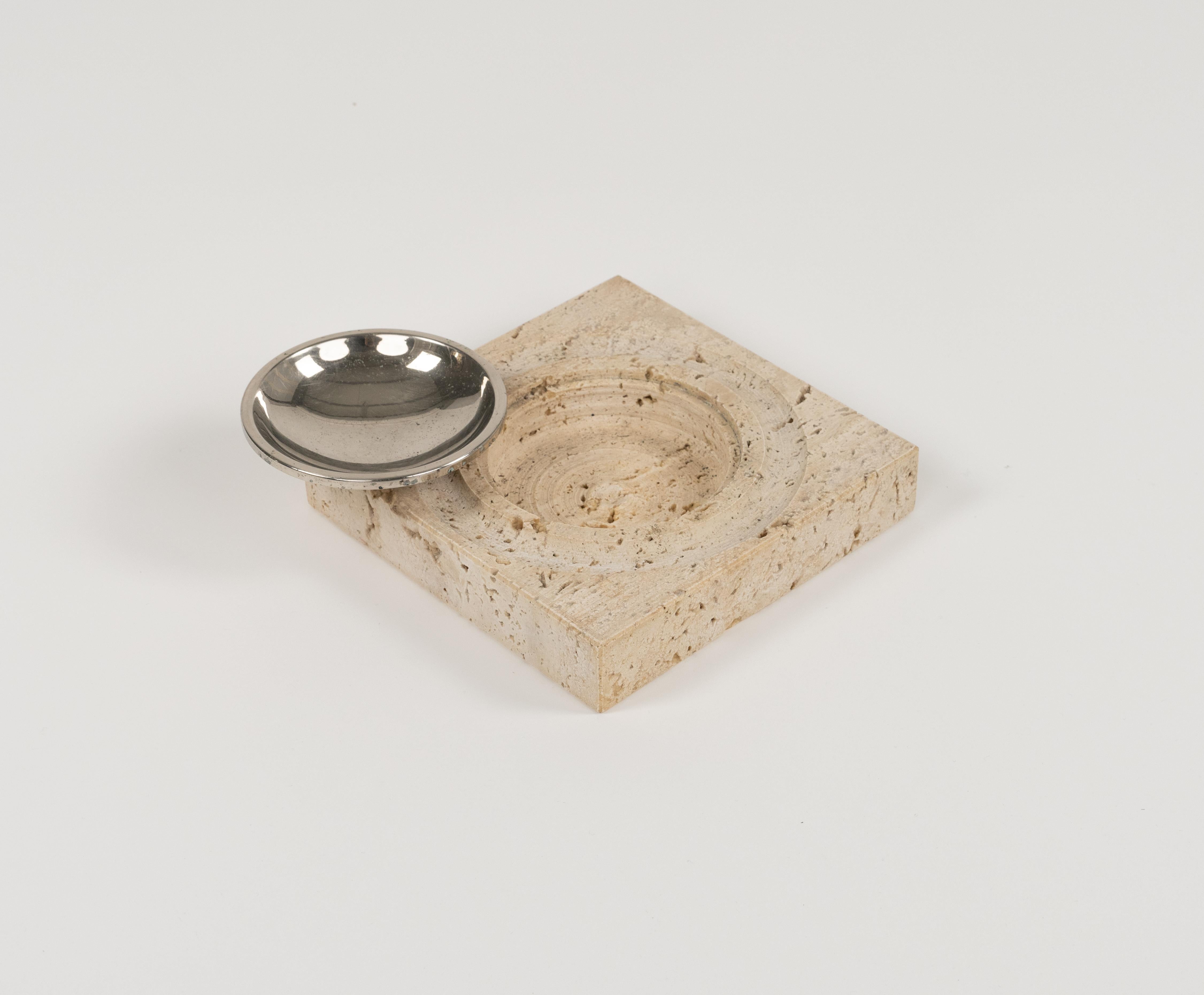 Midcentury Travertine Ashtray or Vide-Poche by Fratelli Mannelli, Italy 1970s For Sale 2
