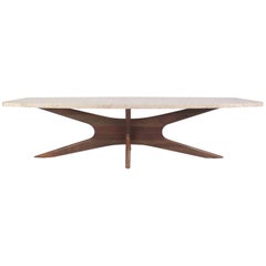 Midcentury Travertine Coffee Table after Adrian Pearsall