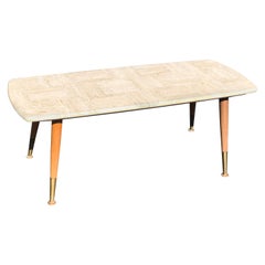 Vintage Mid Century Travertine Coffee Table