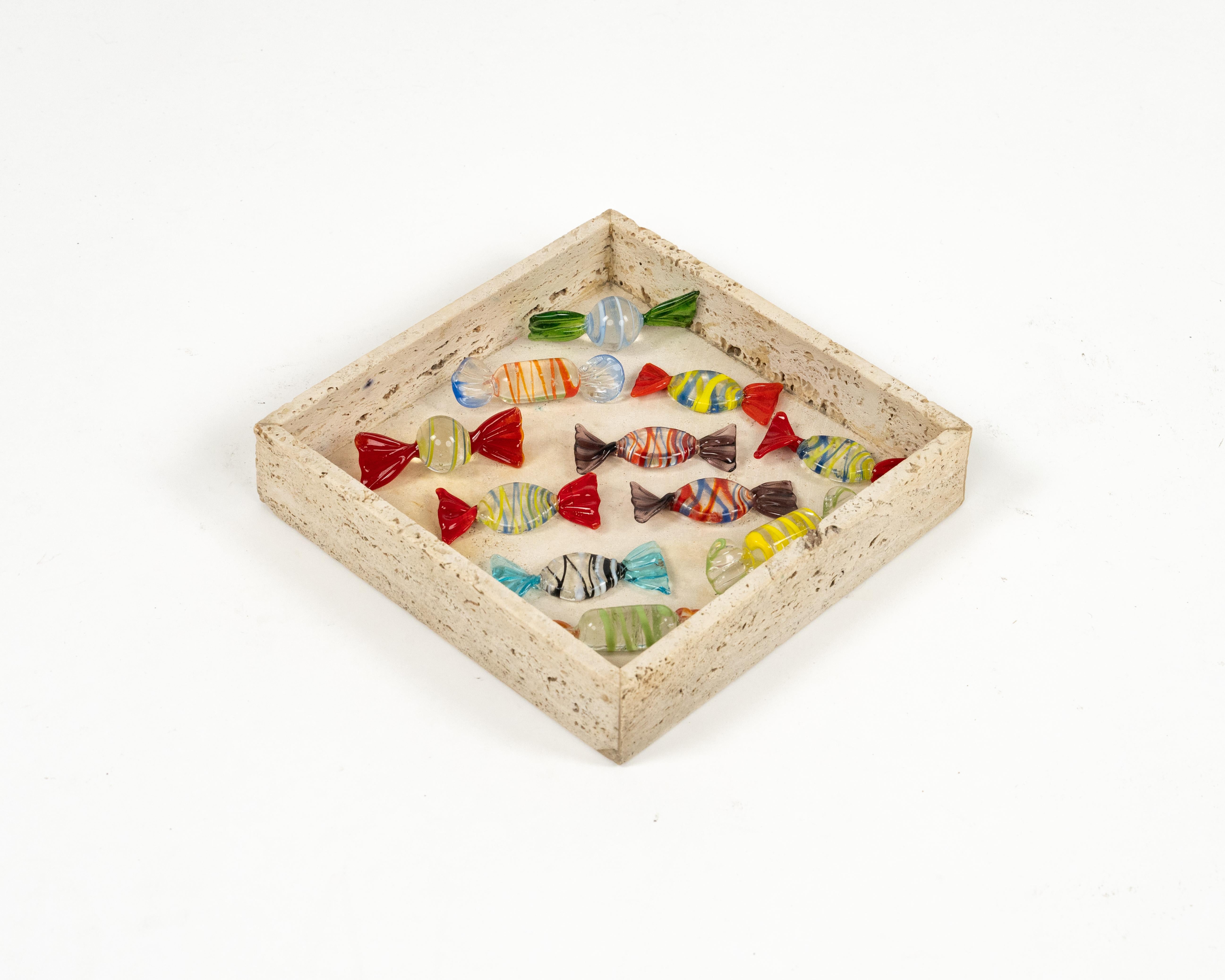 Midcentury Travertine Rectangular Box Fratelli Mannelli Style, Italy, 1970s For Sale 5