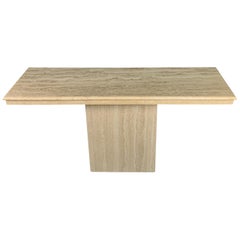 Travertine Midcentury Console Table Made in Italy