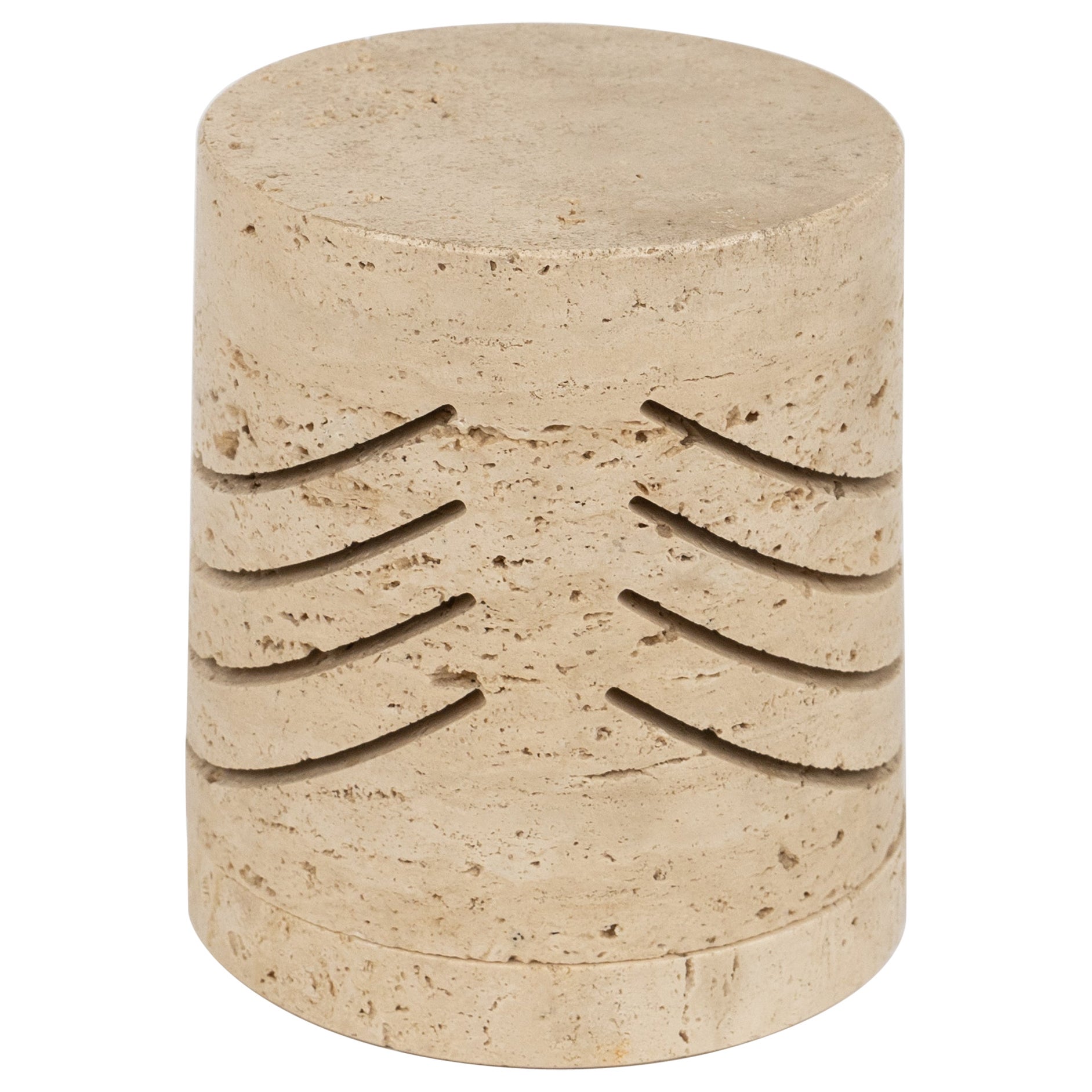Midcentury Travertine Table Lamp by Giuliano Cesari for Sormani, Italy 1970s