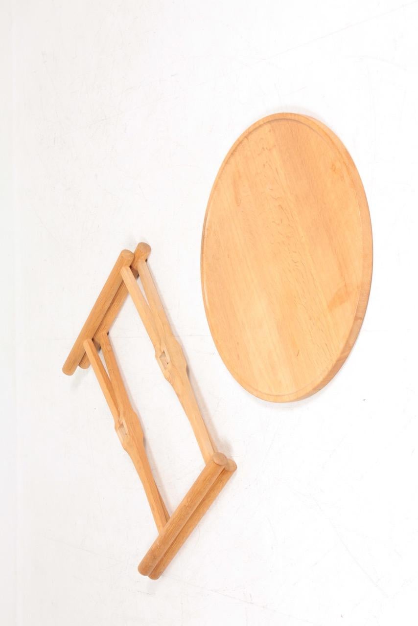 Midcentury Tray Table in Solid Oak by Hans J. Wegner, 1960s 2