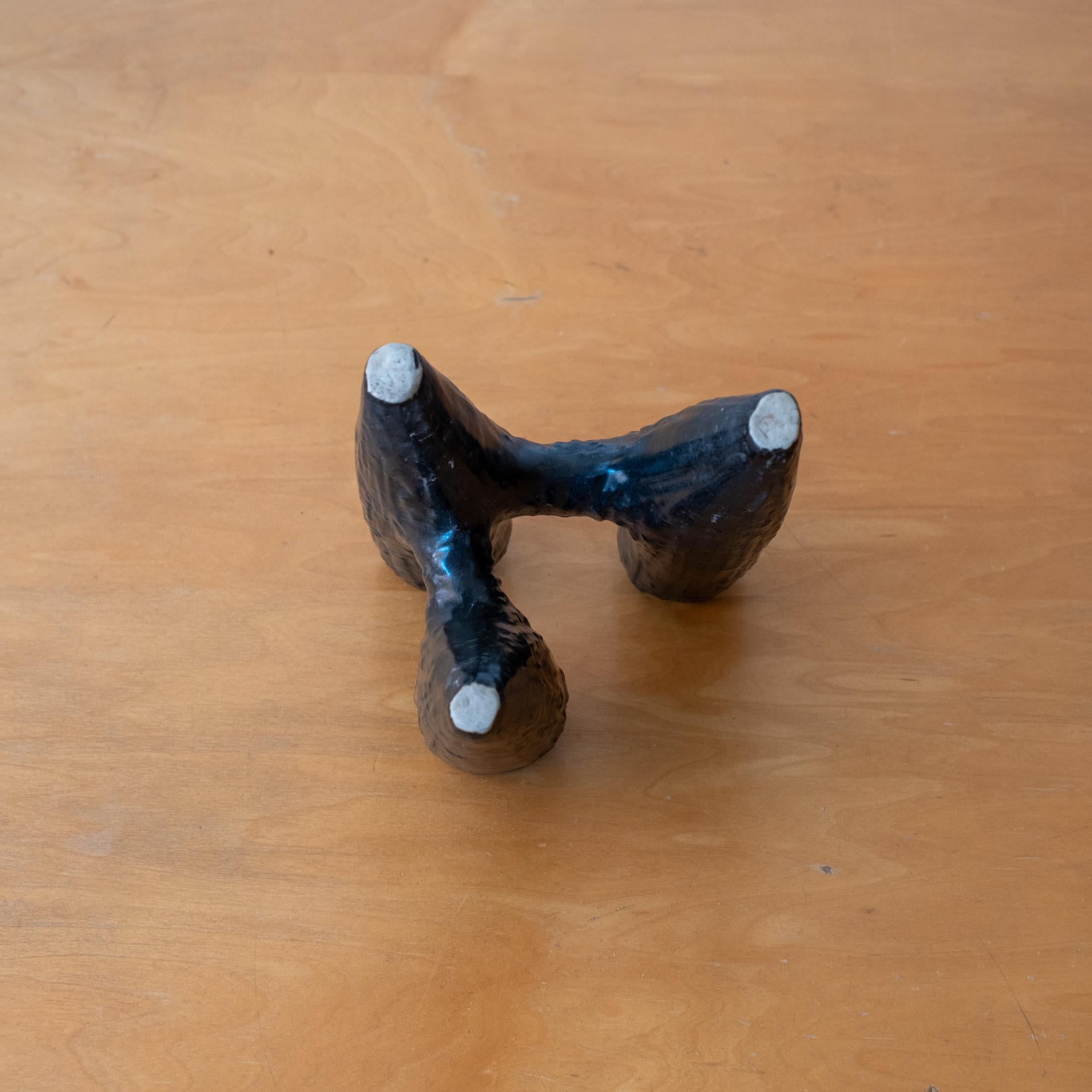 Vaso scultura Ikebana in ceramica a tre rami, Giappone, 1960 in vendita 5
