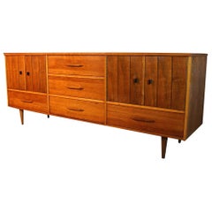 Midcentury Triple Dresser Credenza