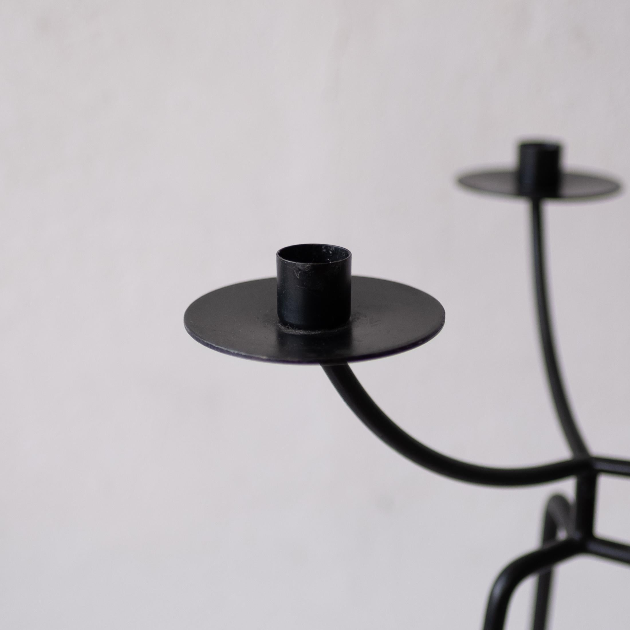 Mid-20th Century Midcentury Tripod Iron Candleholder, 1950s For Sale