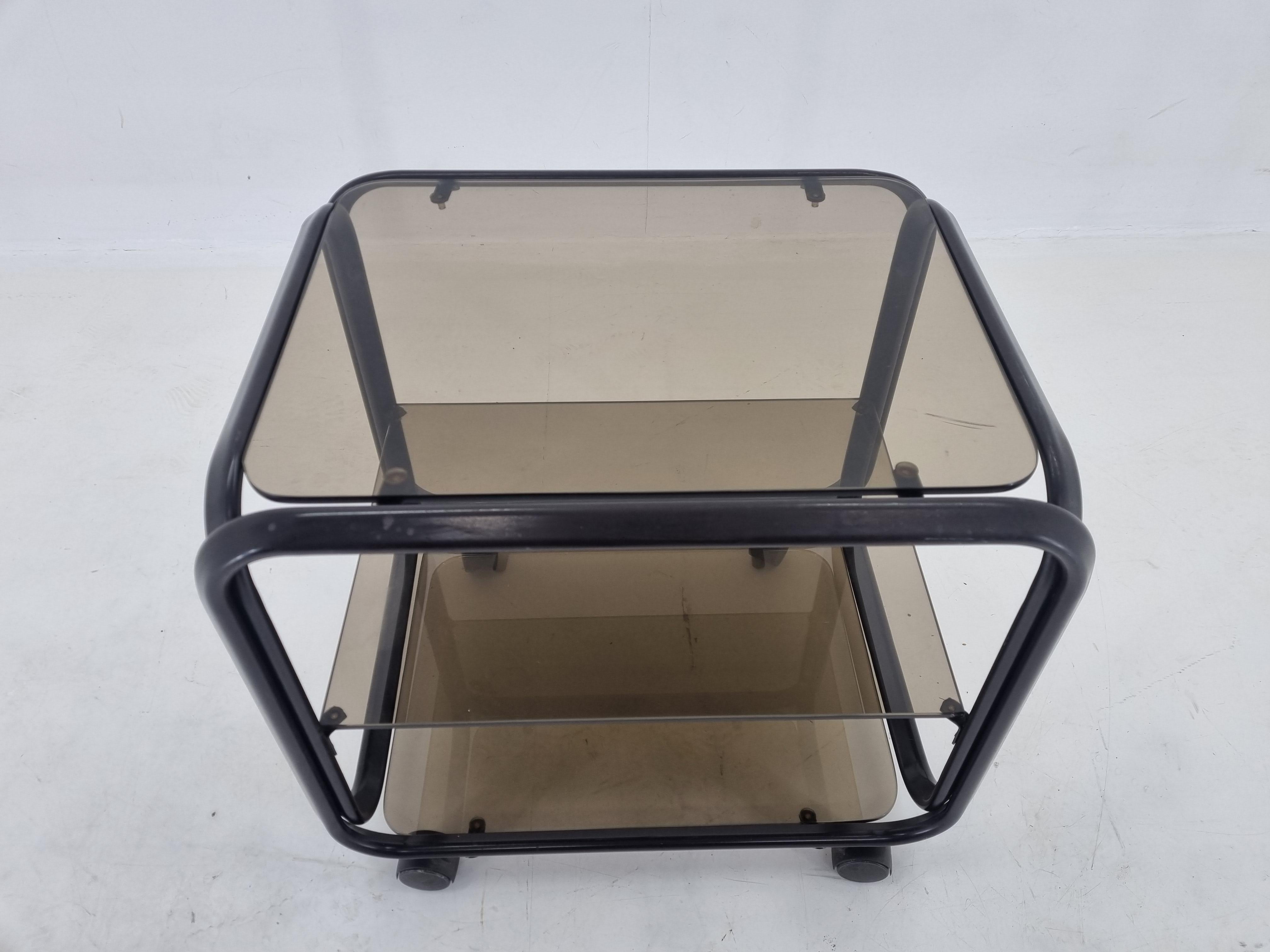 Metal Midcentury Trolley Coffee Table, Italy, 1970s For Sale