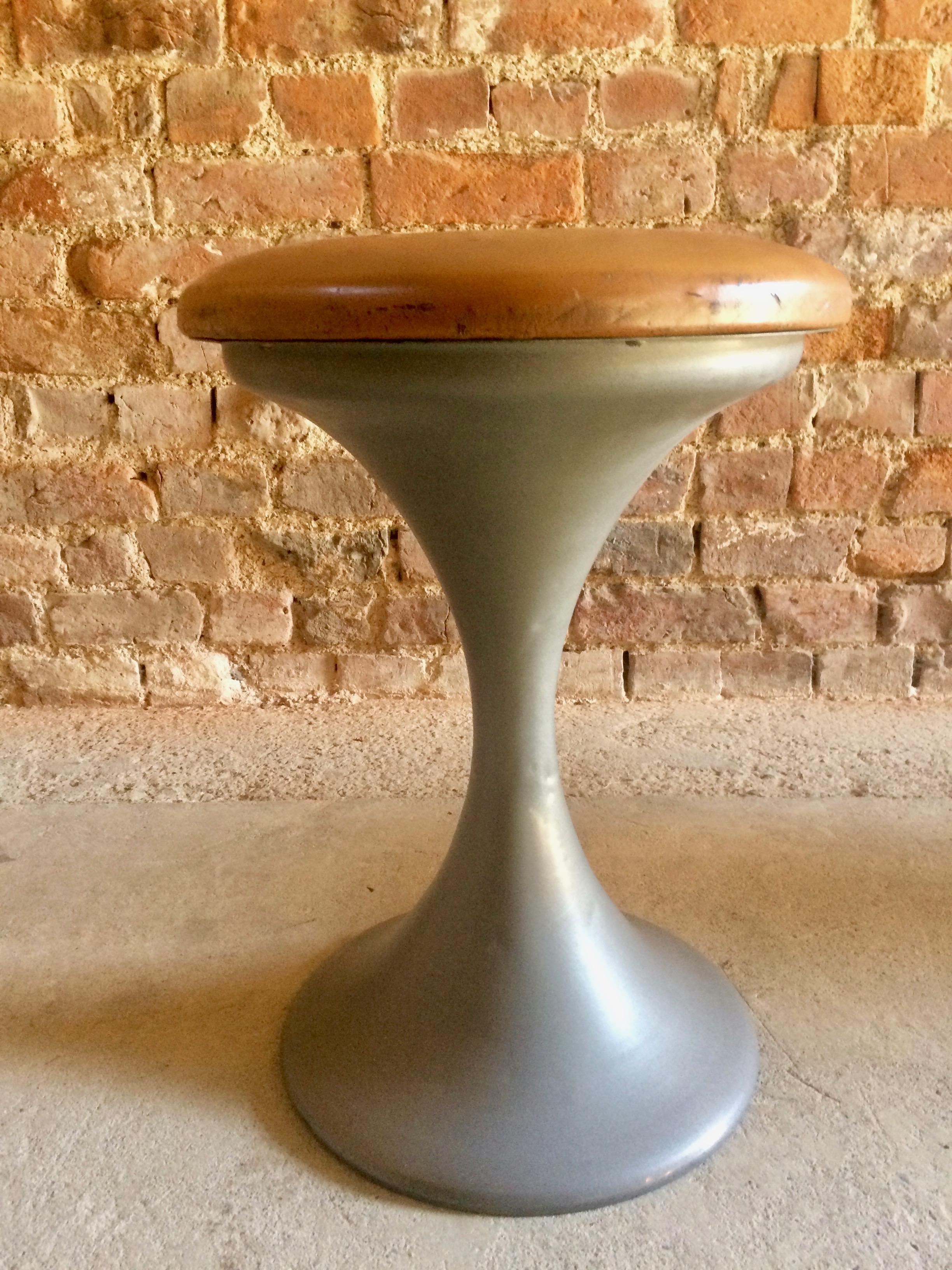 Aluminum Midcentury Tulip Table and Stools 1960s Coffee Table Tulip Chairs Vintage Danish