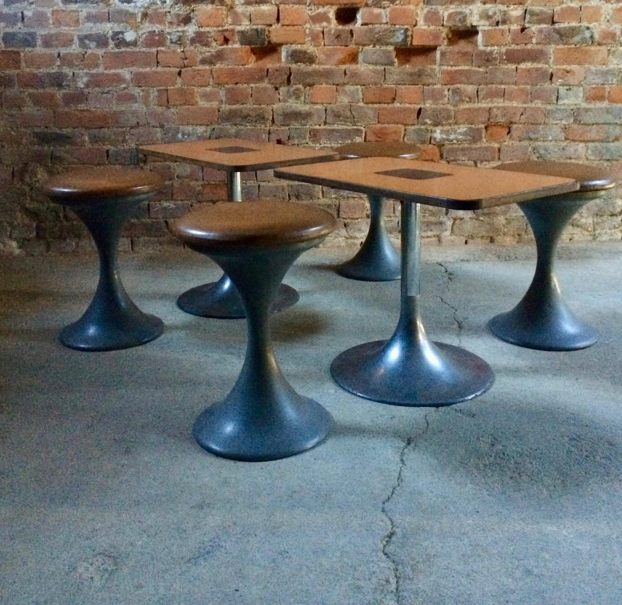 Midcentury Tulip Table and Stools 1960s Coffee Table Tulip Chairs Vintage Danish 2