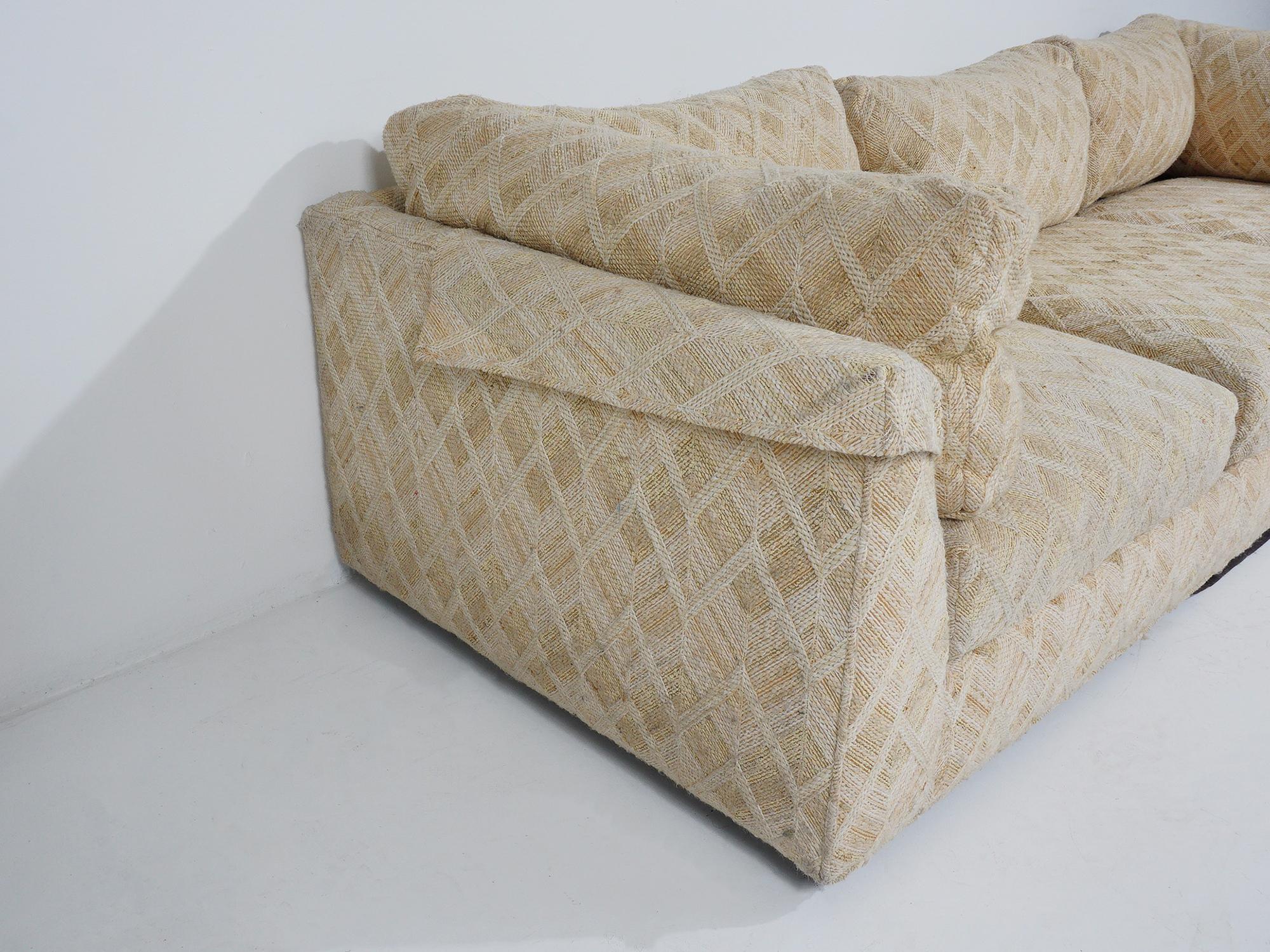 brown tweed sofa