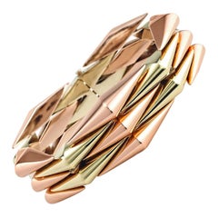 Midcentury Two-Color Gold Link Bracelet
