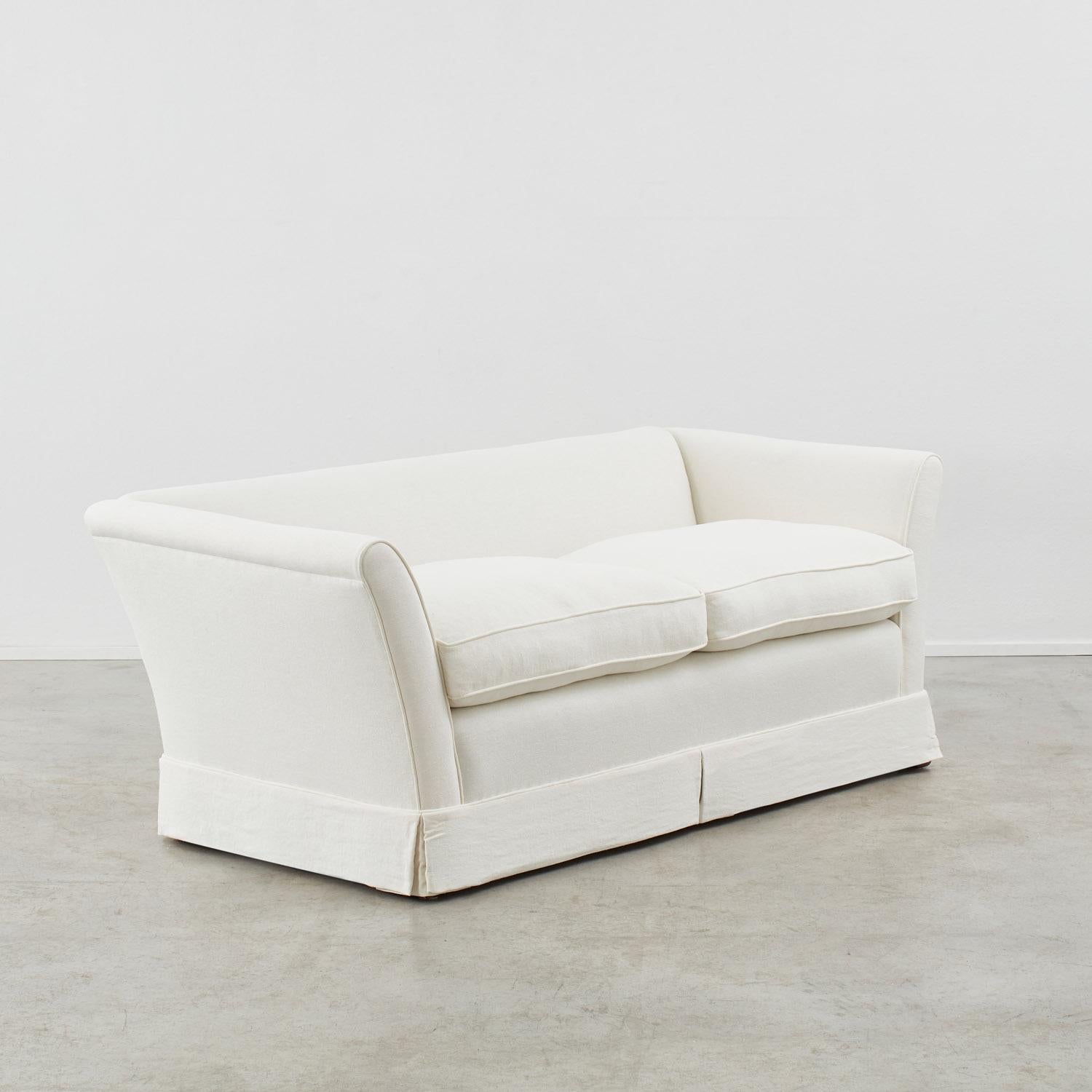 Swedish Midcentury two-seater sofa for Nordiska Kompaniet, Sweden. Pair available.