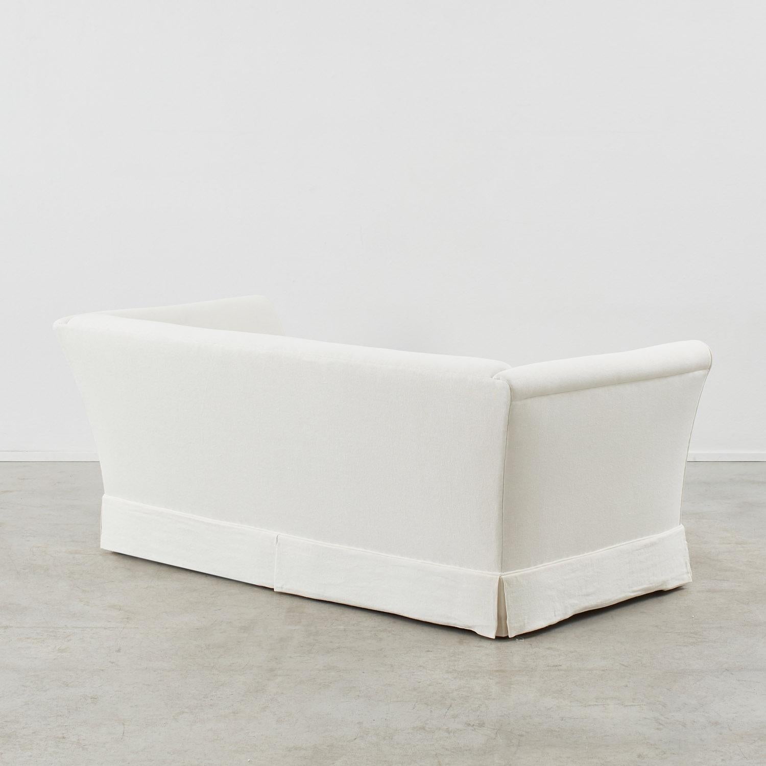 Upholstery Midcentury two-seater sofa for Nordiska Kompaniet, Sweden. Pair available.